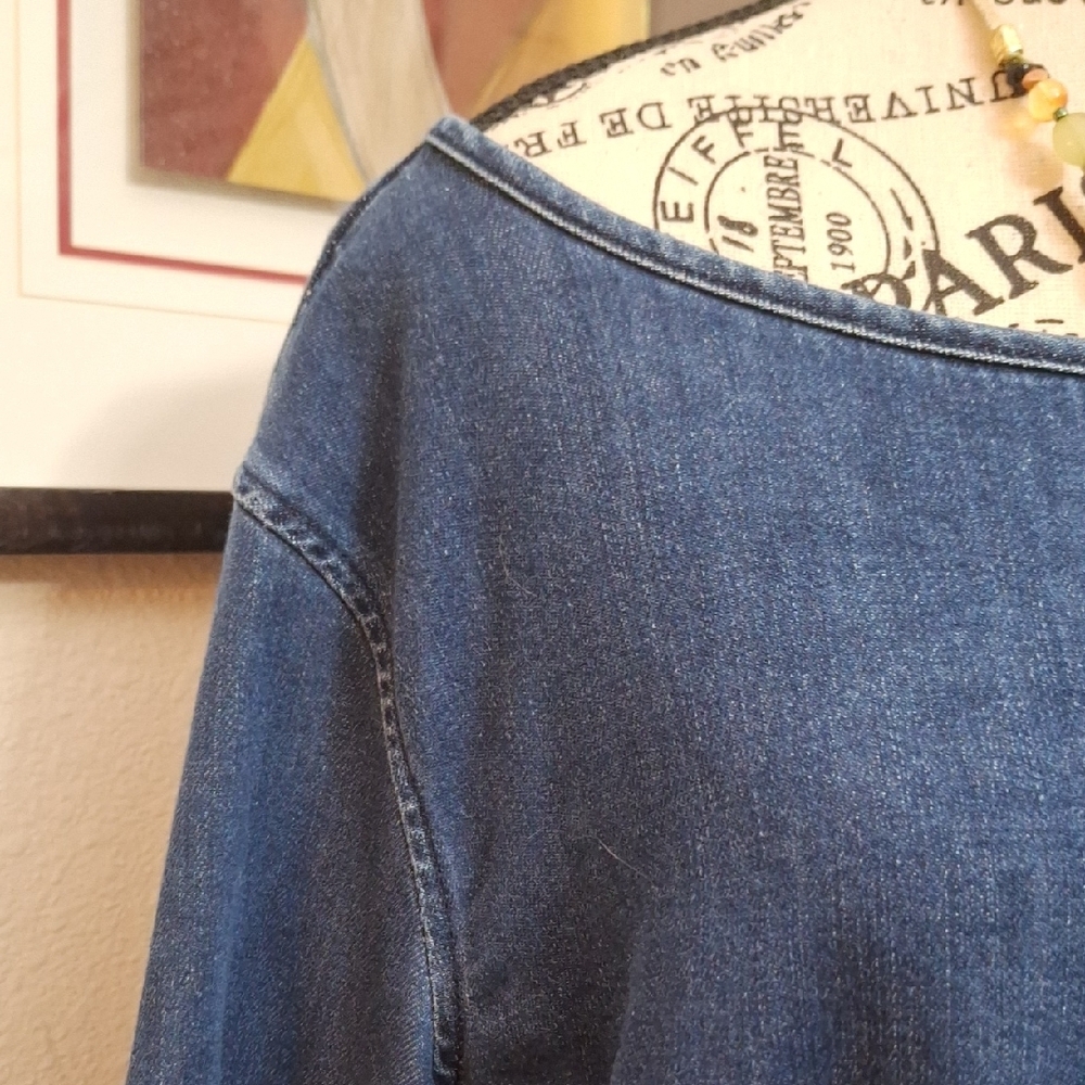 Ralph Lauren Dark Indigo Denim Shift Dress - Picture 8 of 11